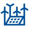 Solar and wind field icon