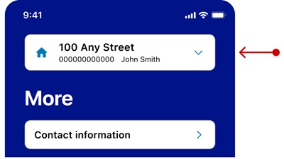 account selection screenshot