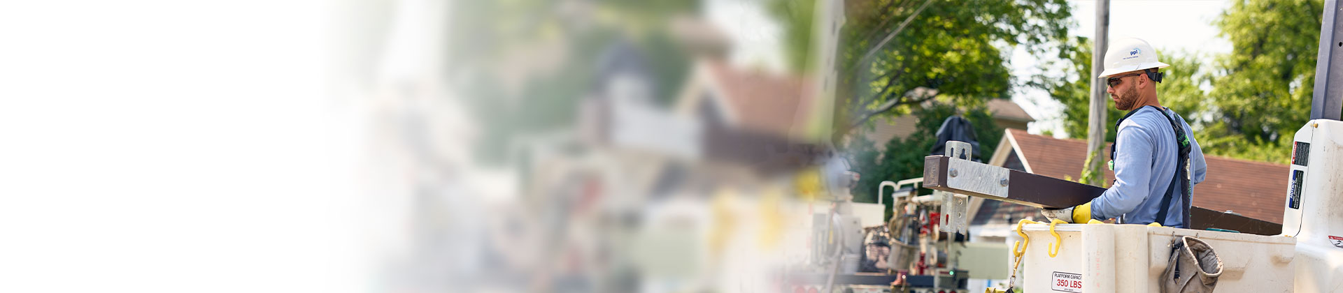 PPL lineman in bucket truck