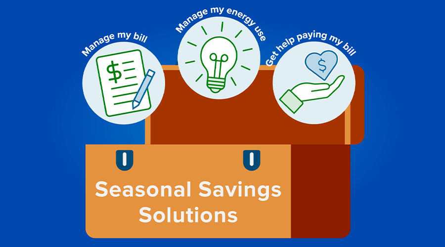 seasonal savings solutions graphic