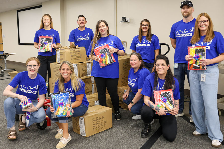 PPL Employees supporting education - holding donations